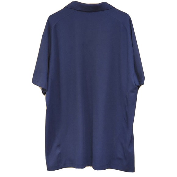 Nike Golf Men's Polo Shirt 2XL Blue Solid Dri-Fit Short Sleeve Logo - Picture 5 of 6